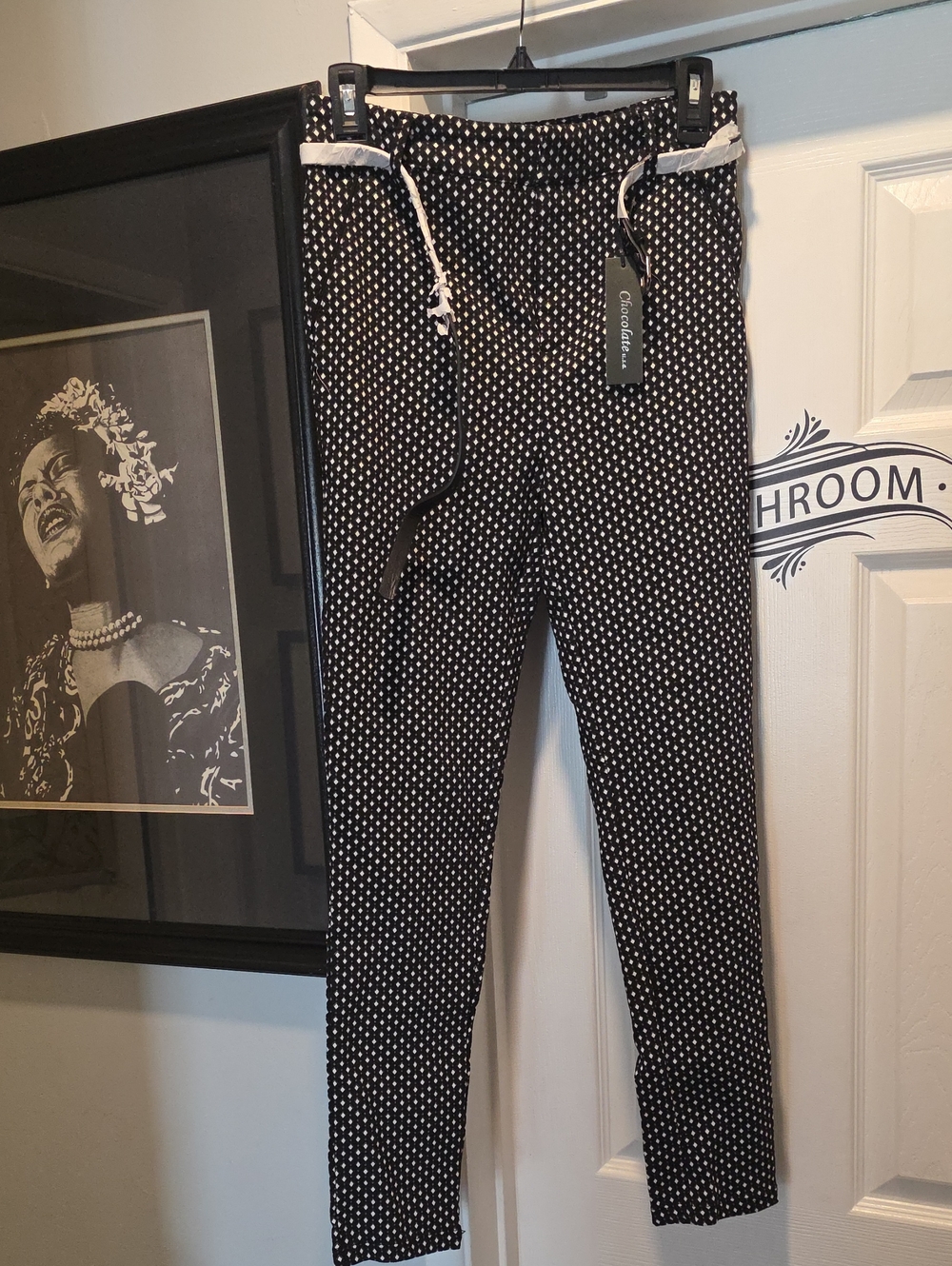 Chocolate Black & White Polka Dot Pants